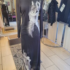 Elegant Black Long Sleeve Dress